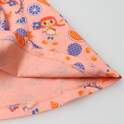 Japanese children's clothing Daddy Oh Daddy Daddico printed short-sleeved dress (90-130cm) for girls in summer 