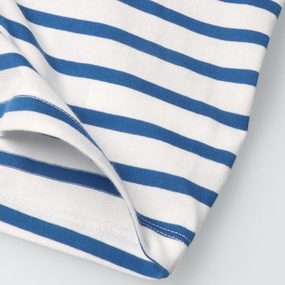 Daddy Oh Daddy Japanese-made Daddico embroidered striped top (90-130cm) for girls (Summer TOPS)