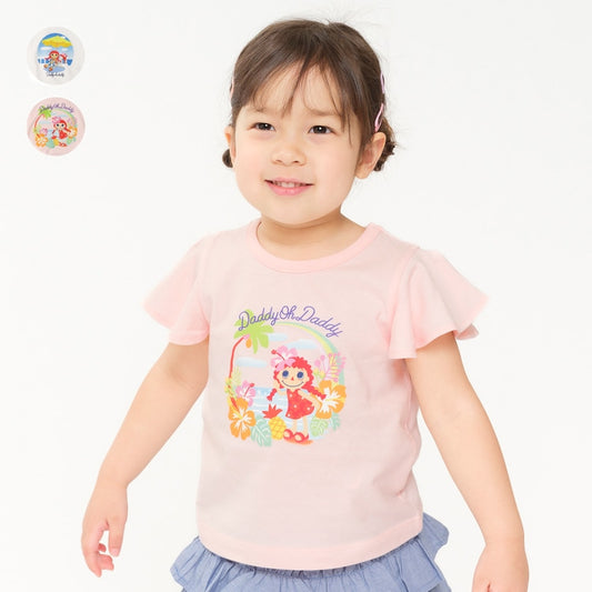 Japanese children's clothing Daddy Oh Daddy Daddico printed short-sleeved top (90-130cm) for girls (Summer TOPS) 