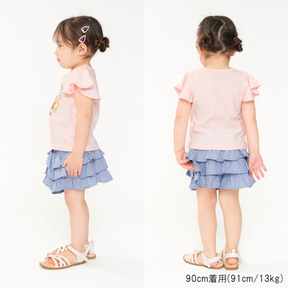 Japanese children's clothing Daddy Oh Daddy Daddico printed short-sleeved top (90-130cm) for girls (Summer TOPS) 