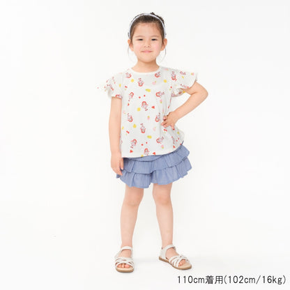 Japanese children's clothing Daddy Oh Daddy Daddico printed short-sleeved top (90-130cm) for girls (Summer TOPS) 
