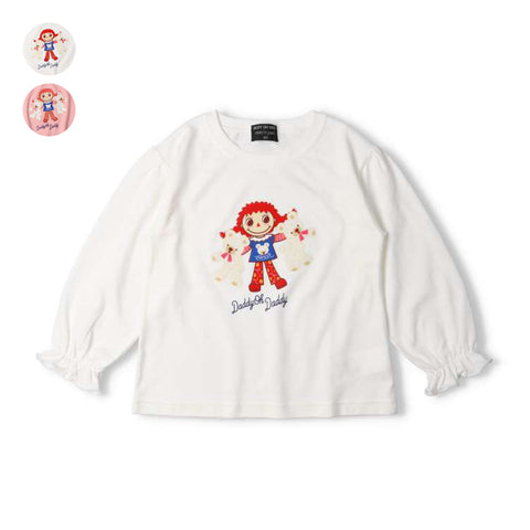 日本童裝 Daddy Oh Daddy 日本製 小女孩刺繡上衣 90-130cm 女童款 秋季 TOPS