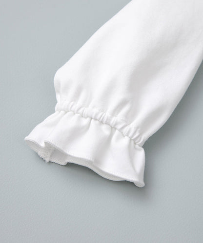 Japanese children's clothing panpantutu classic ruffle shirt 90-150cm girls summer TOPS interview / banquet / performance 