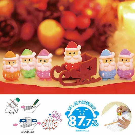 日本直送 聖誕老人擦膠 一箱60個 聖誕快樂特輯 Christmas Party 發光/玩具/文具/小禮物