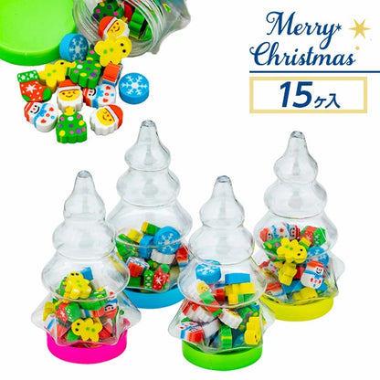 日本直送 聖誕樹擦膠 隨機15個 聖誕快樂特輯 Christmas Party 發光/玩具/文具/小禮物