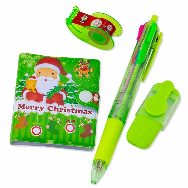 日本直送 聖誕文具套裝 隨機6套 聖誕快樂特輯 Christmas Party 發光/玩具/文具/小禮物