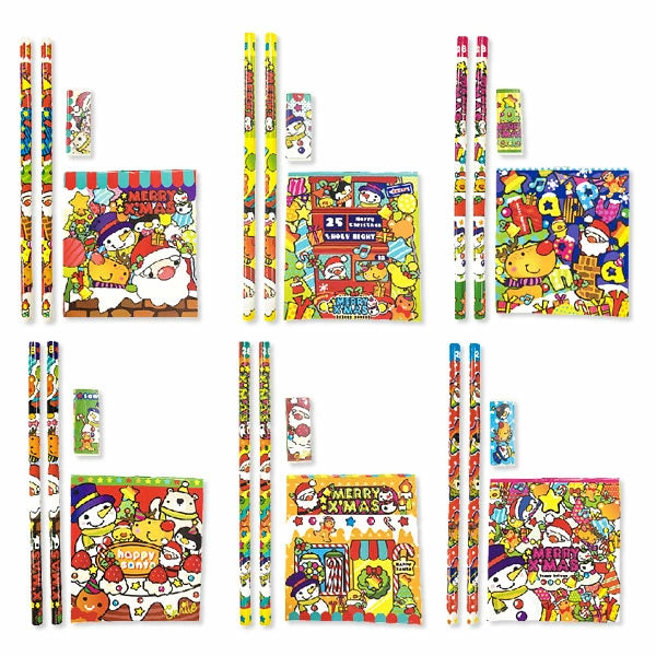 日本直送 聖誕文具套裝 隨機25套 聖誕快樂特輯 Christmas Party 發光/玩具/文具/小禮物