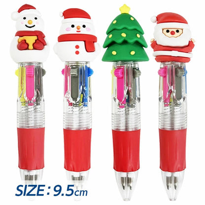 日本直送 聖誕4色筆 隨機12支 聖誕快樂特輯 Christmas Party 發光/玩具/文具/小禮物