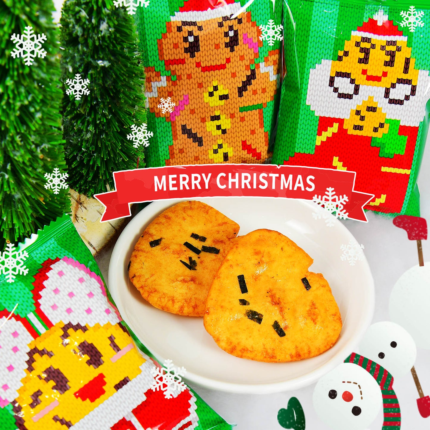 日本直送 聖誕米餅 14個裝 Christmas 聖誕快樂特輯 聖誕限定零食