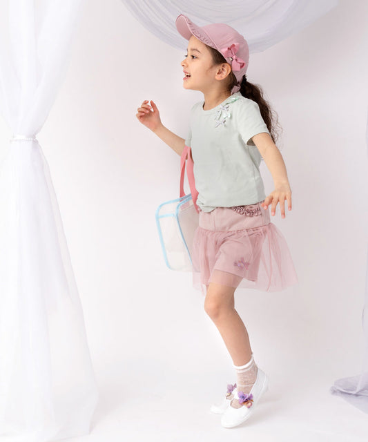 Japanese children's clothing panpantutu UV protection bow top 80-150cm girls summer TOPS 