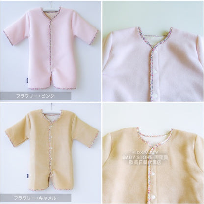 2WAY Cotton Flannel Long Sleeve Sleeping Bag (Made in Japan) for Newborns - 130cm (For Boys and Girls) Autumn/Winter Sleeping Bag Series for Newborns 