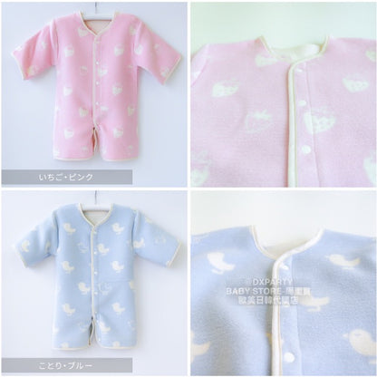 2WAY Cotton Flannel Long Sleeve Sleeping Bag (Made in Japan) for Newborns - 130cm (For Boys and Girls) Autumn/Winter Sleeping Bag Series for Newborns 