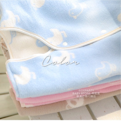 2WAY Cotton Flannel Long Sleeve Sleeping Bag (Made in Japan) for Newborns - 130cm (For Boys and Girls) Autumn/Winter Sleeping Bag Series for Newborns 