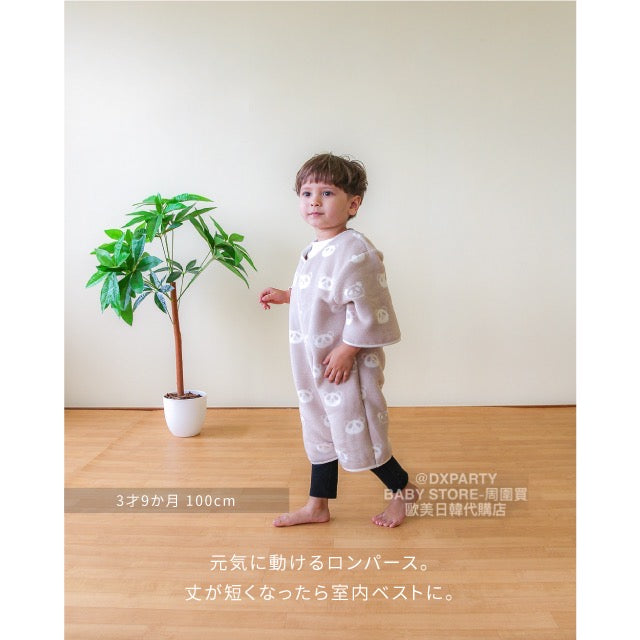 2WAY Cotton Flannel Long Sleeve Sleeping Bag (Made in Japan) for Newborns - 130cm (For Boys and Girls) Autumn/Winter Sleeping Bag Series for Newborns 