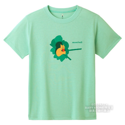 Japanese children's clothing mont-bell UV protection / quick-drying / odor-suppressing squirrel short-sleeved T-shirt 130-160cm boys'/girls' summer TOPS