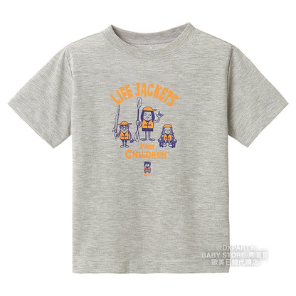 Mont-Bell UV-Proof/Quick-Dry/Odor-Suppressing Short-Sleeve T-Shirt (100-160cm) for Boys and Girls Summer