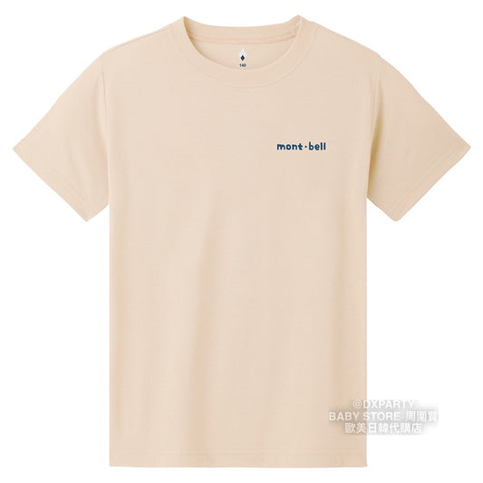 Japanese children's clothing mont-bell organic cotton / UV protection / breathable / moisture wicking Bird and Asahi short-sleeved T-shirt 130-160cm boys / girls summer TOPS