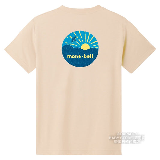 Japanese children's clothing mont-bell organic cotton / UV protection / breathable / moisture wicking Bird and Asahi short-sleeved T-shirt 130-160cm boys / girls summer TOPS