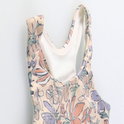 Japanese YOGA Children's Clothing Large Flower TOP 110-150cm Girls' Children's Yoga Series 
