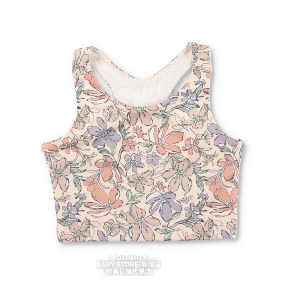 Japanese YOGA Children's Clothing Large Flower TOP 110-150cm Girls' Children's Yoga Series 