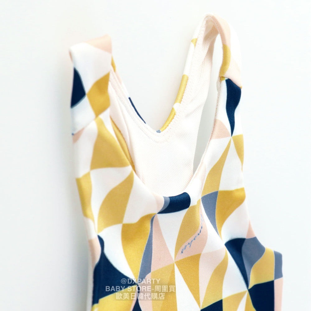 Japanese Children's Yoga Geometric Pattern Top 110-150cm Girls' Yoga Series 