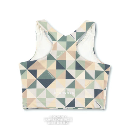 Japanese Children's Yoga Geometric Pattern Top 110-150cm Girls' Yoga Series 