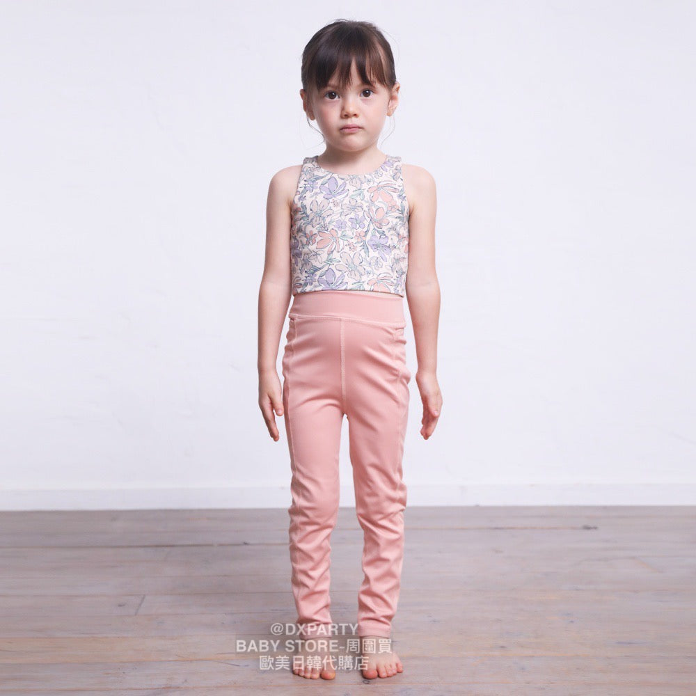 Japanese YOGA solid color leggings 110-150cm for girls, children's yoga series 