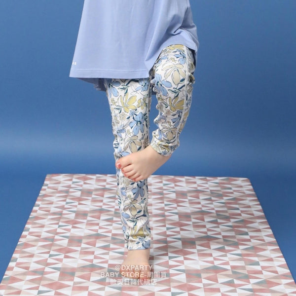 日本童裝 YOGA 大花紋legging 110-150cm 女童款兒童瑜伽系列