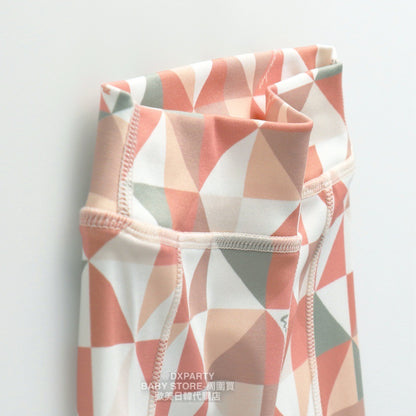 Japanese YOGA Kidswear Durable Quick-Drying Geometric Pattern Leggings 110-150cm Girls' Yoga Collection 