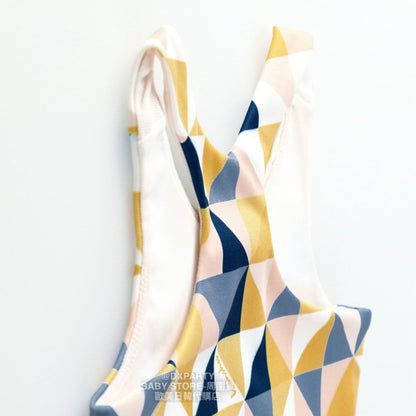 Japanese Children's Yoga Geometric Pattern Top 110-150cm Girls' Yoga Series 