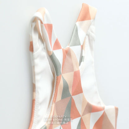 Japanese Children's Yoga Geometric Pattern Top 110-150cm Girls' Yoga Series 