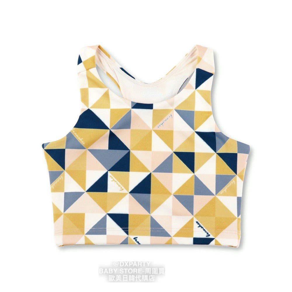 Japanese Children's Yoga Geometric Pattern Top 110-150cm Girls' Yoga Series 