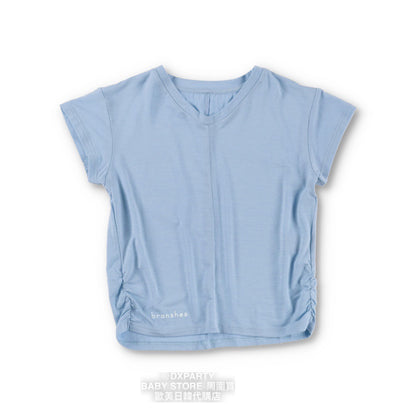 Japanese children's clothing YOGA pleated short-sleeved T-shirt 110-150cm girls' children's yoga series 