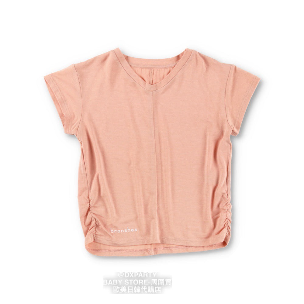Japanese children's clothing YOGA pleated short-sleeved T-shirt 110-150cm girls' children's yoga series 