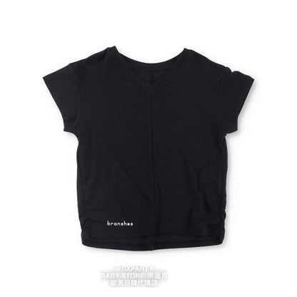 Japanese children's clothing YOGA pleated short-sleeved T-shirt 110-150cm girls' children's yoga series 