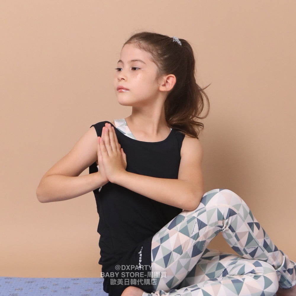 Japanese Children's YOGA Pleated Vest 110-150cm Girls' Children's Yoga Series 