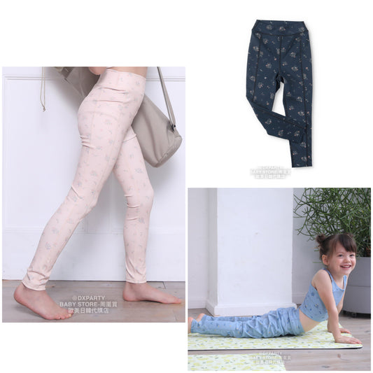 Japanese YOGA children's clothing small pattern leggings 110-150cm girls' children's yoga series 