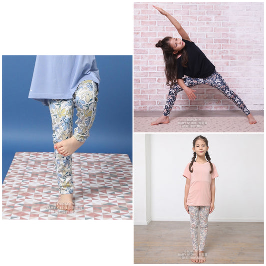 Japanese YOGA children's clothing large pattern leggings 110-150cm girls' children's yoga series 