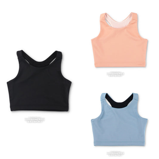 Japanese YOGA Solid Color Top 110-150cm Girls' Yoga Series 