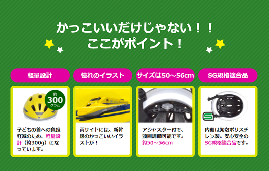 Shinkansen children's safety helmets shipped directly from Japan 